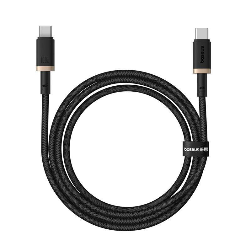 Baseus Dura Type C to Type C 100 W fast charging cable 1 m Black, Gold