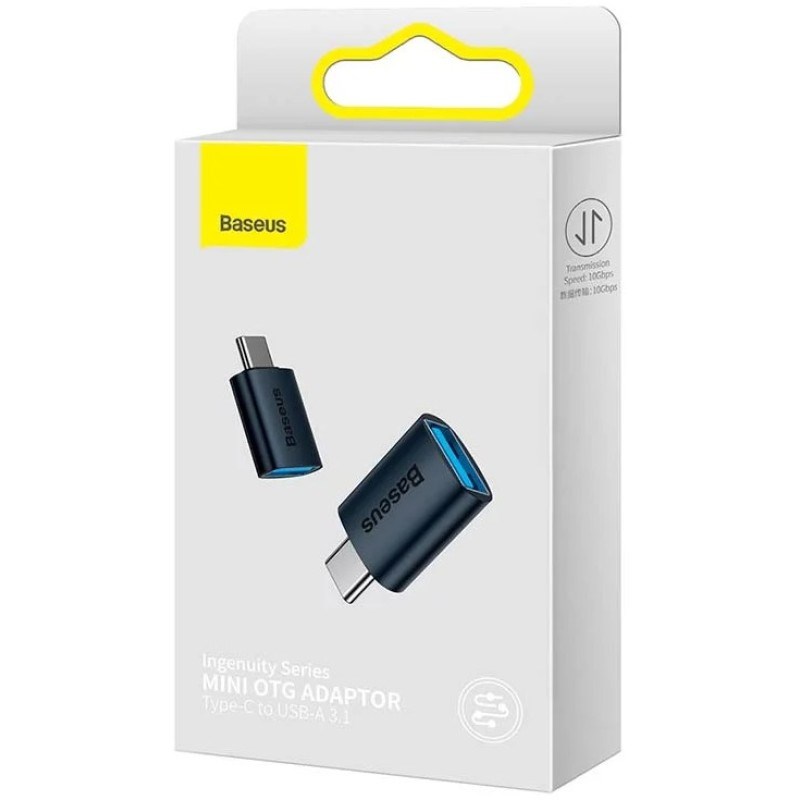 Baseus Ingenuity Series USB-C to USB-A 10Gb/s adapter, black
