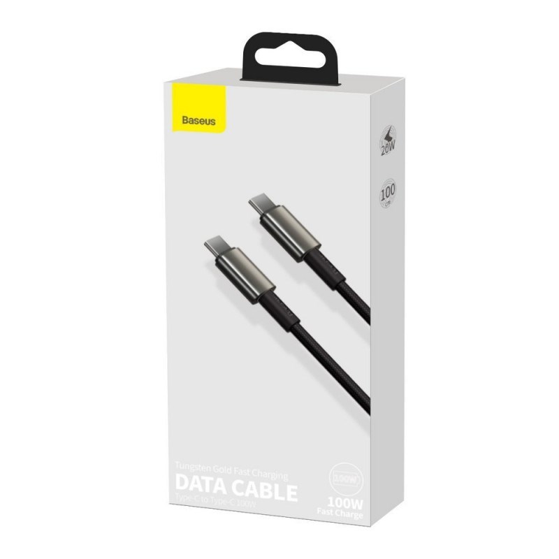 Baseus CATWJ-01 USB cable 1 m USB C 100 W Black