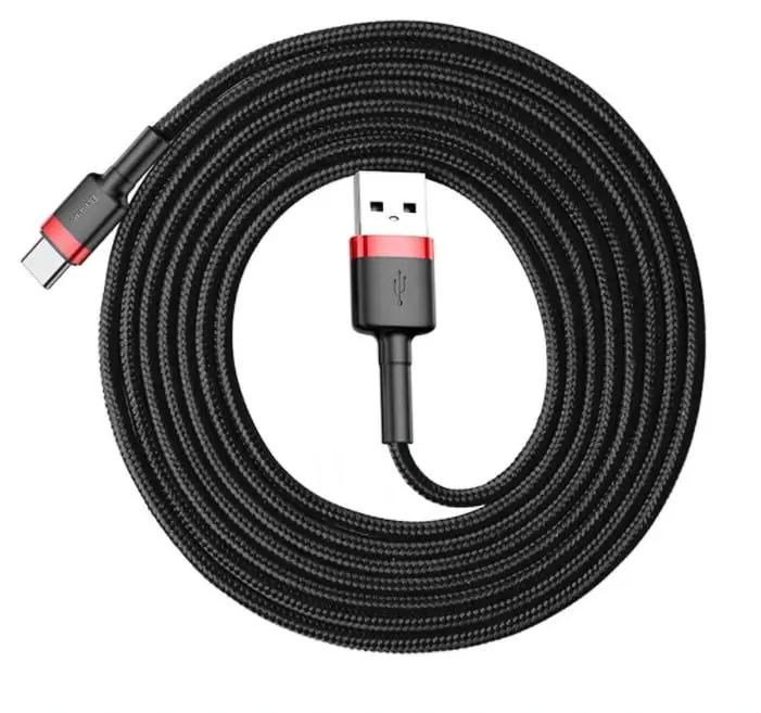 Baseus CATKLF-U91 USB cable USB 2.0 3 m USB A USB C Black, Red