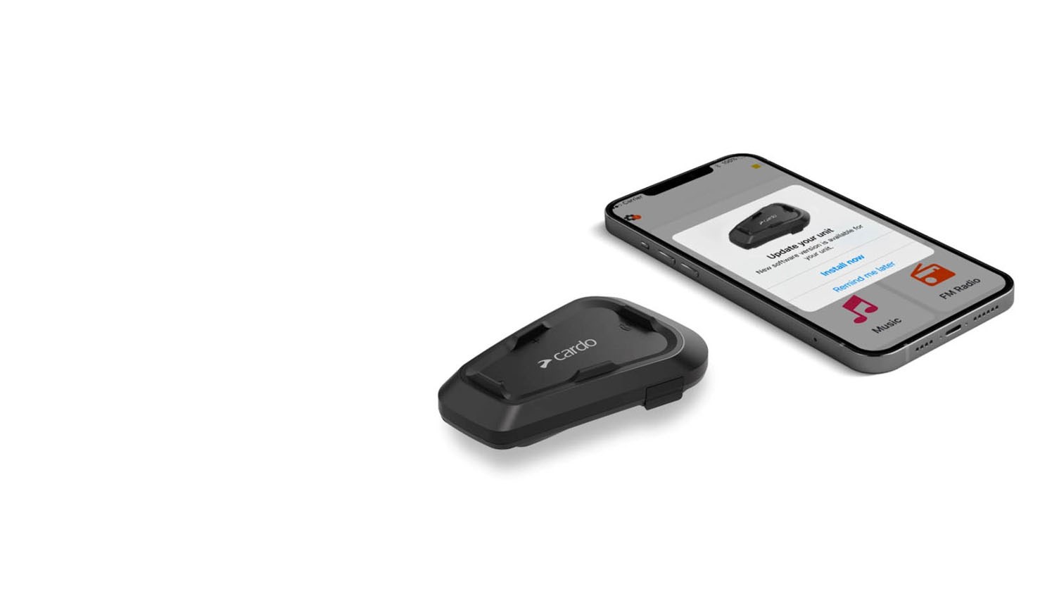 Cardo Spirit motorcycle intercom 2 channels 400 m Black