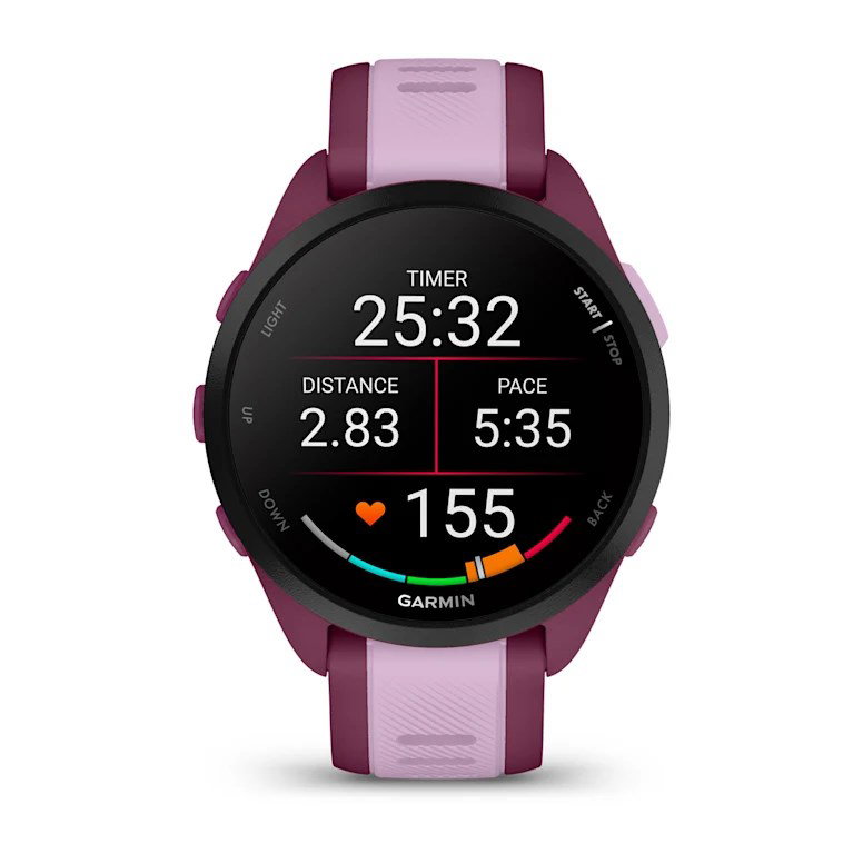 Garmin Forerunner 165 Music 3.05 cm (1.2) AMOLED 43 mm Digital 390 x 390 pixels Touchscreen Purple GPS (satellite)