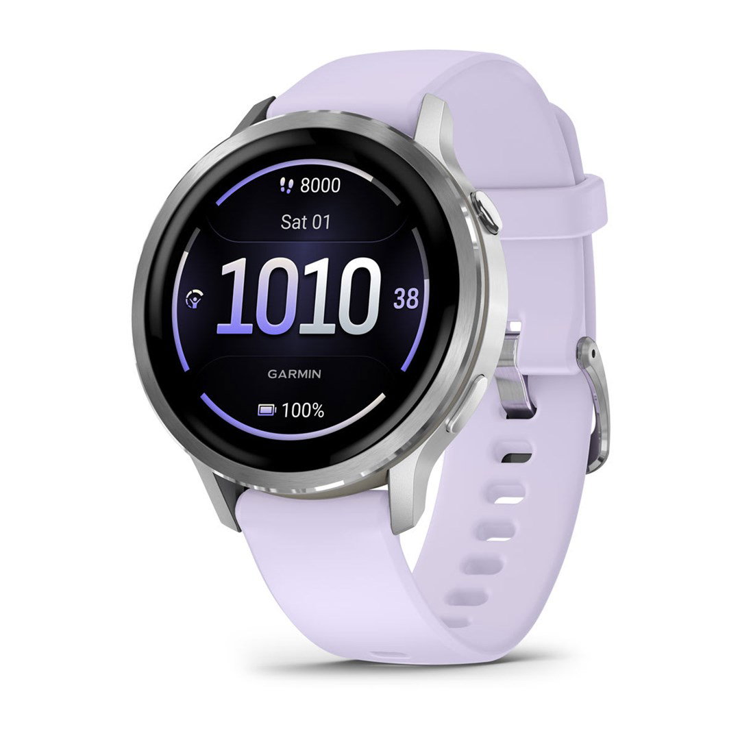 Garmin Venu 4 3.05 cm (1.2) AMOLED 41 mm Digital 390 x 390 pixels Touchscreen Silver Wi-Fi GPS (satellite)