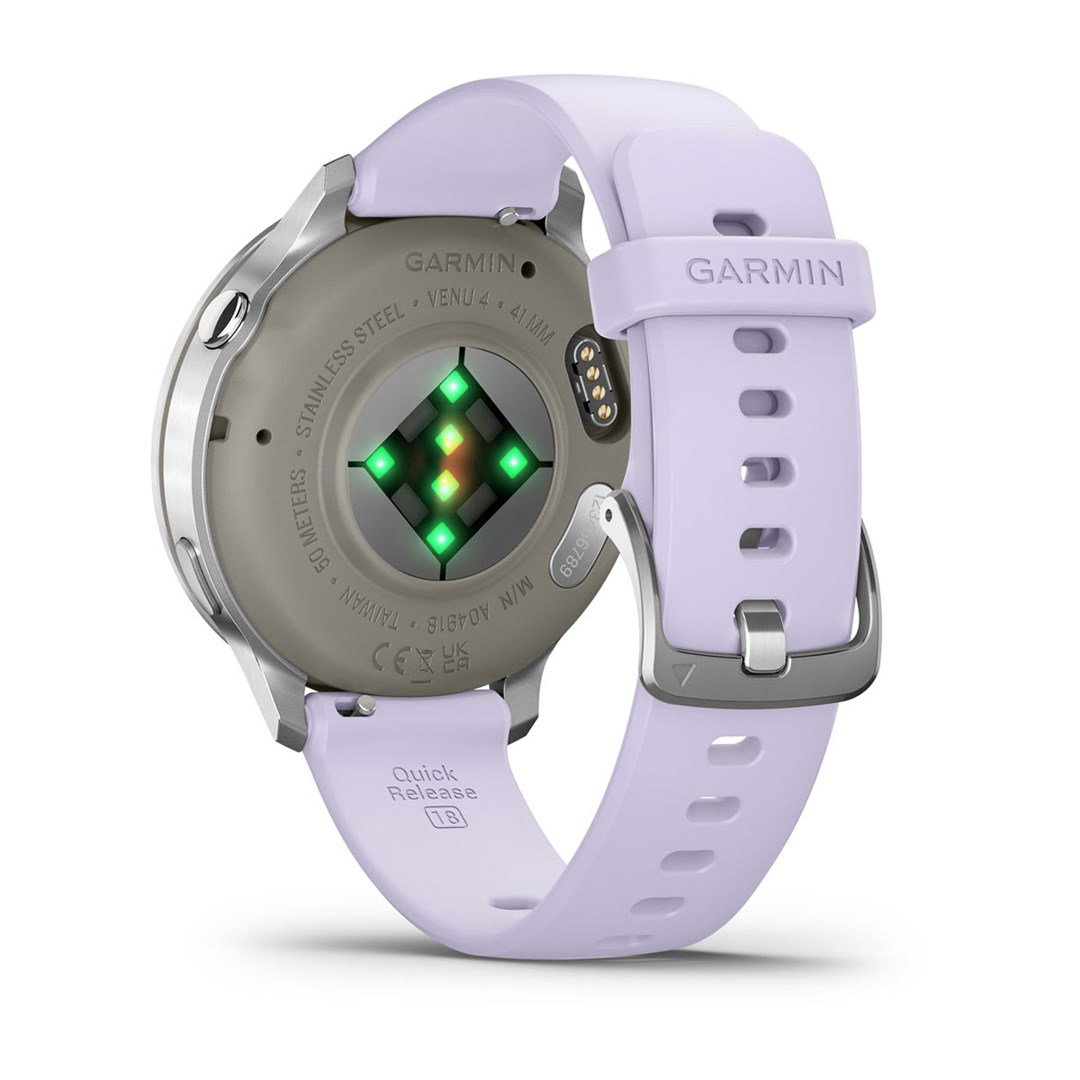Garmin Venu 4 3.05 cm (1.2) AMOLED 41 mm Digital 390 x 390 pixels Touchscreen Silver Wi-Fi GPS (satellite)