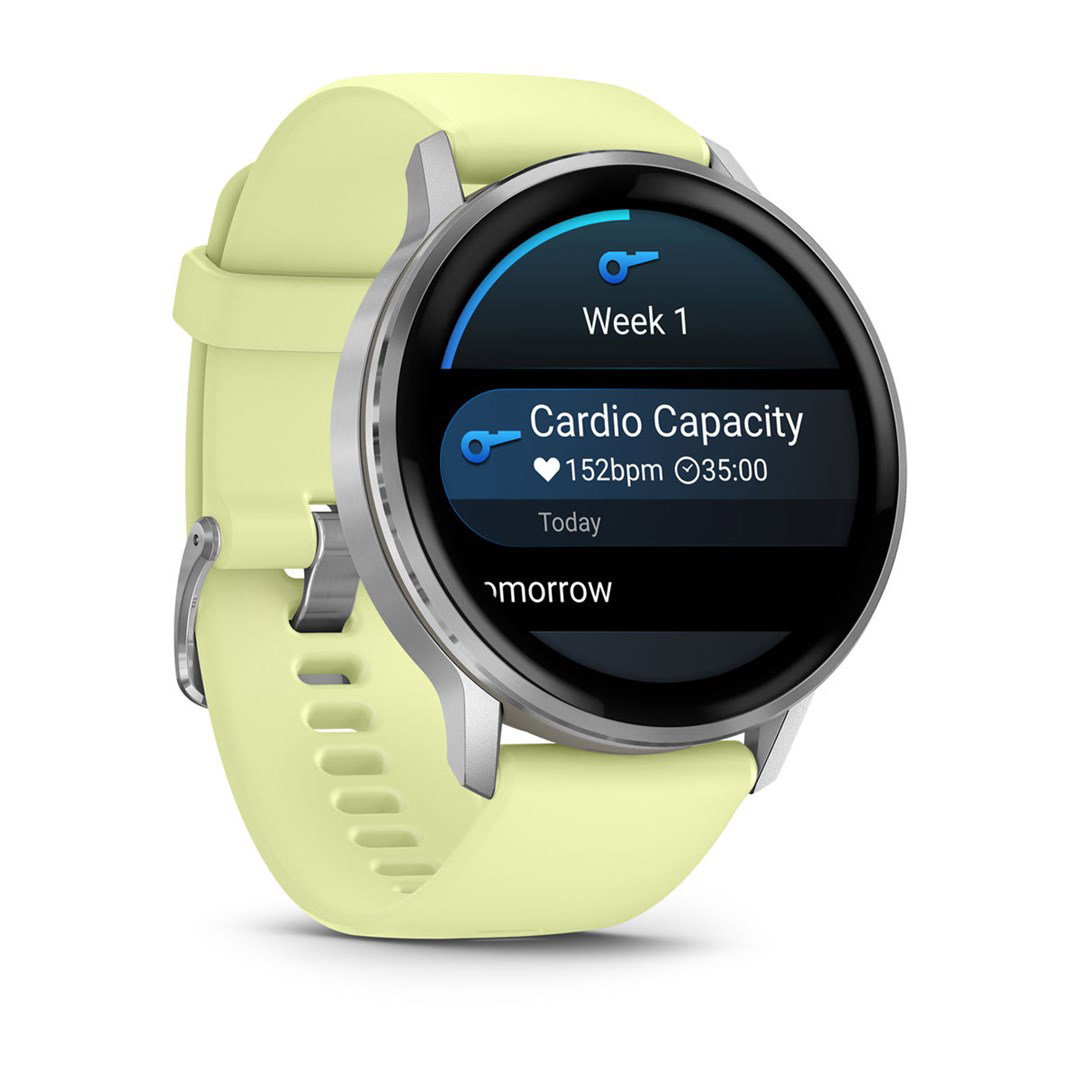 Garmin Venu 010-03014-02 smartwatch sport watch 3.56 cm (1.4) AMOLED 45 mm Digital 454 x 454 pixels Touchscreen Silver Wi-Fi GPS (satellite)