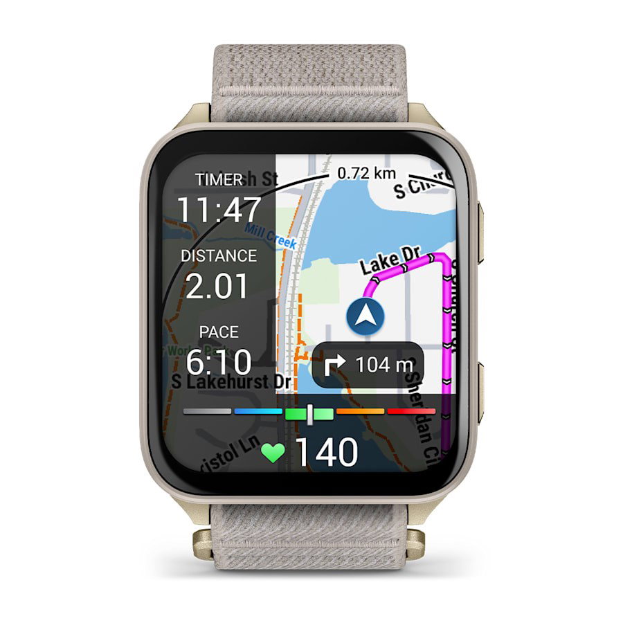 Garmin Venu X1 5.08 cm (2) AMOLED Digital 448 x 486 pixels Touchscreen Gold, Titanium Wi-Fi GPS (satellite)