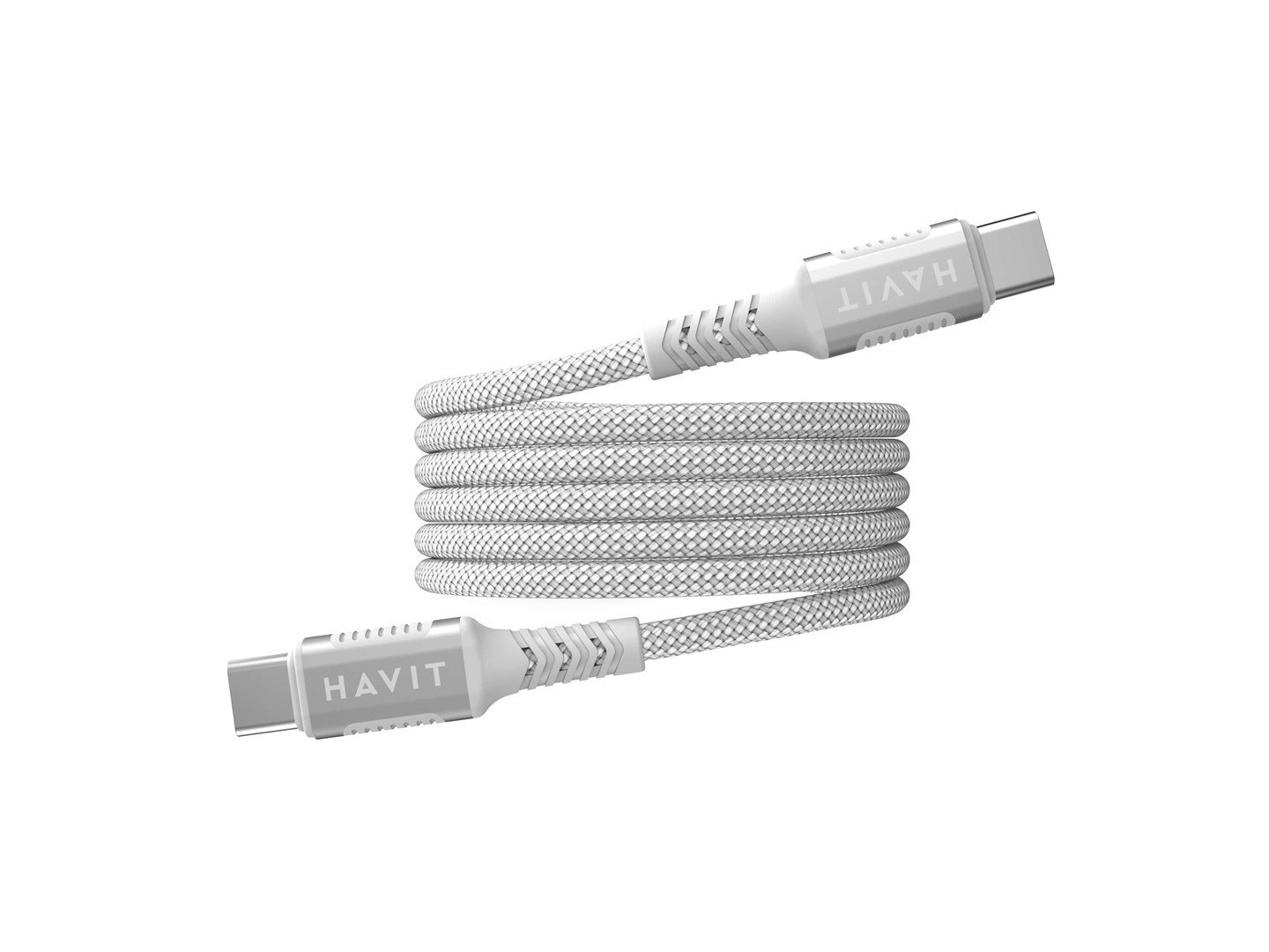 Havit CB6297 - Magnetic cable USB type C to USB type C, 1m (white)