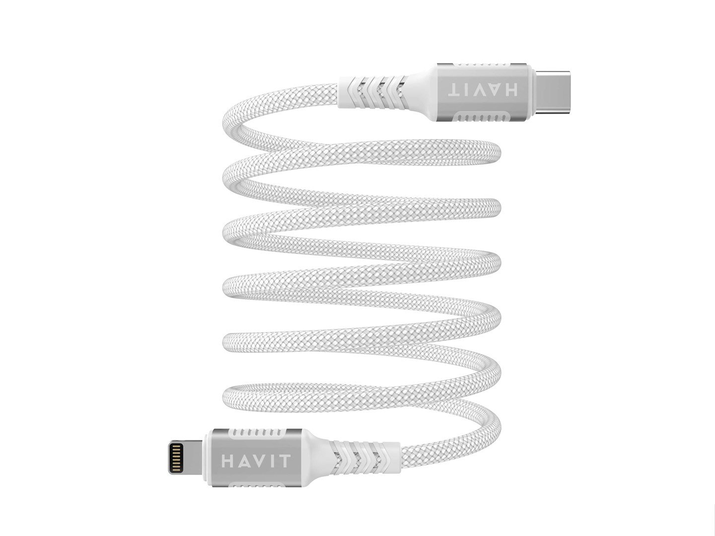Havit CB6298 - Magnetic USB type C-Lightning cable, 1 m (white)