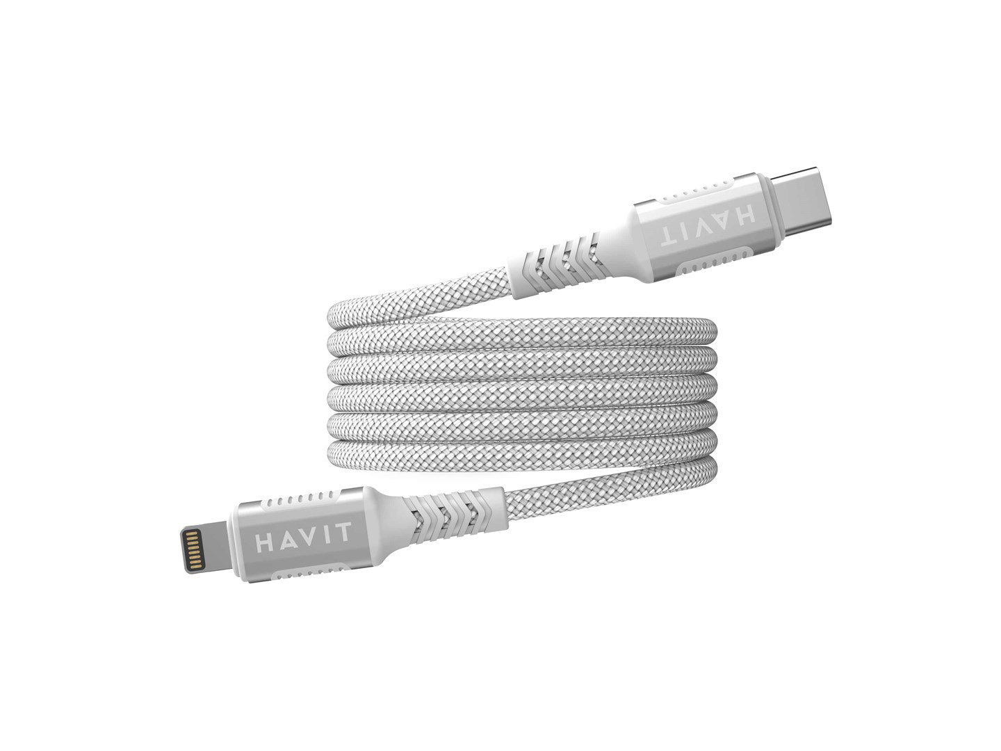 Havit CB6298 - Magnetic USB type C-Lightning cable, 1 m (white)