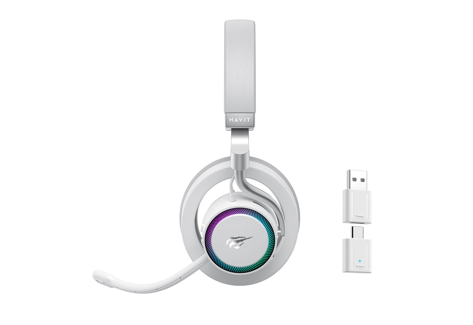 Havit Fuxi-H8 - wired/wireless gaming headphones (white)