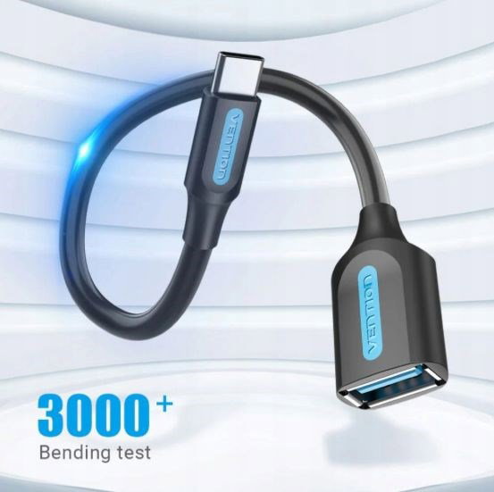 Vention USB 3.1(Gen 1) C Male to A Female OTG Cable 0.15M Black PVC Type