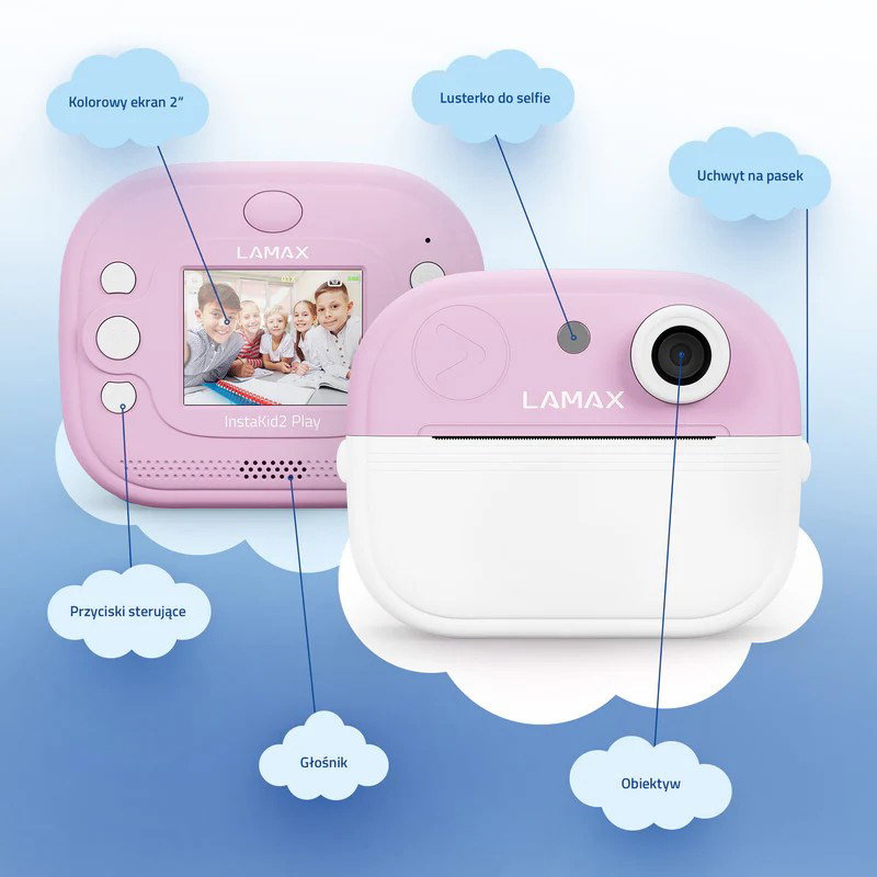 Kids camera LAMAX InstaKid2 Play, pink