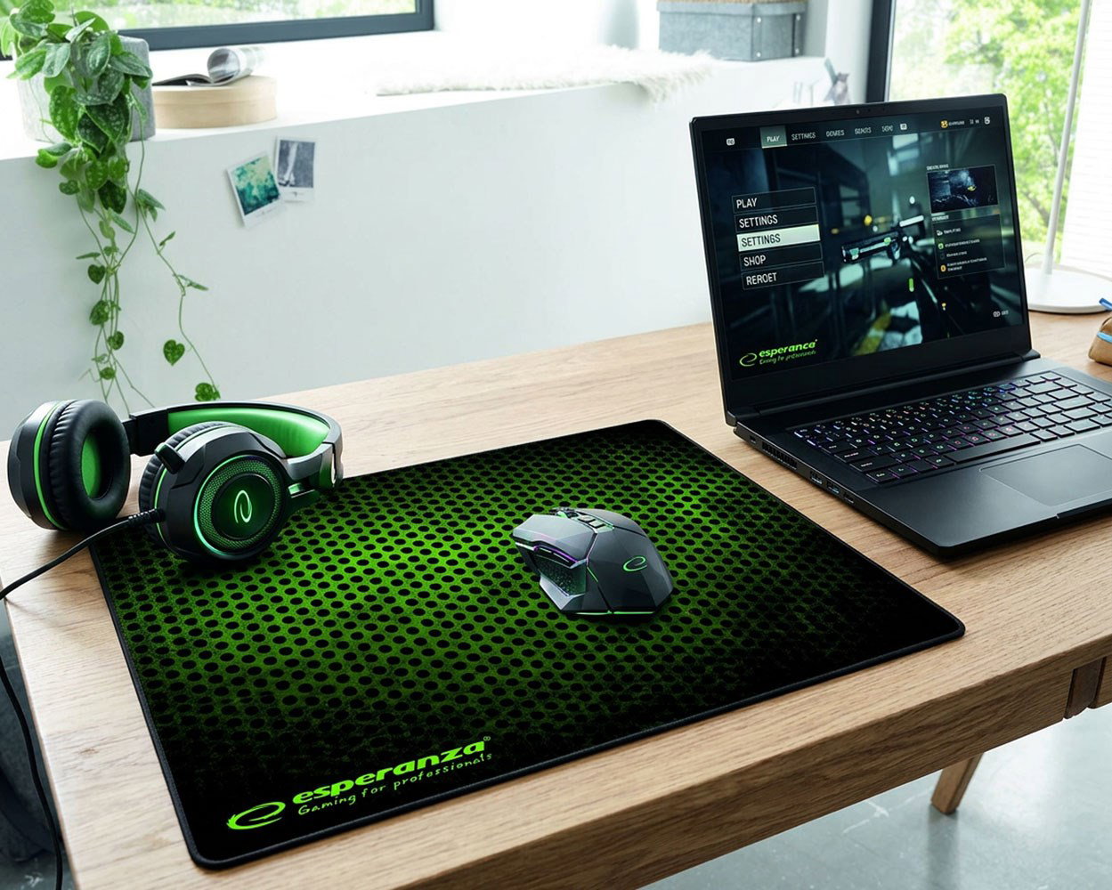 Esperanza EGP101G mouse pad Gaming mouse pad Black
