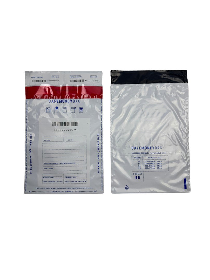 Bestpak SAFEMONEYBAG Safe deposit envelopes white B5 190mmx260mm+35mm 100 pieces