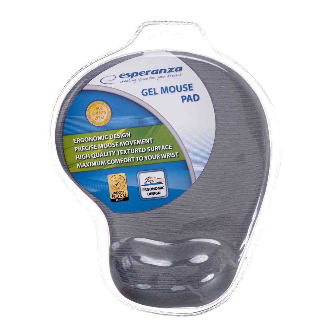 Esperanza EA137Y grey gel mouse mat