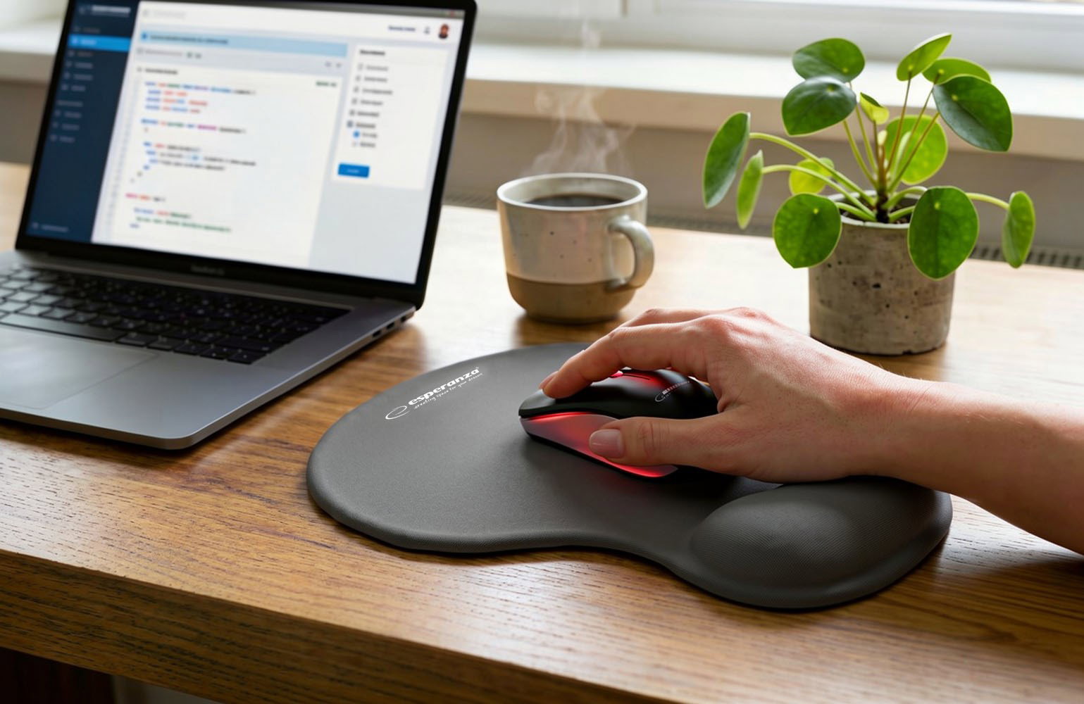 Esperanza EA137Y grey gel mouse mat