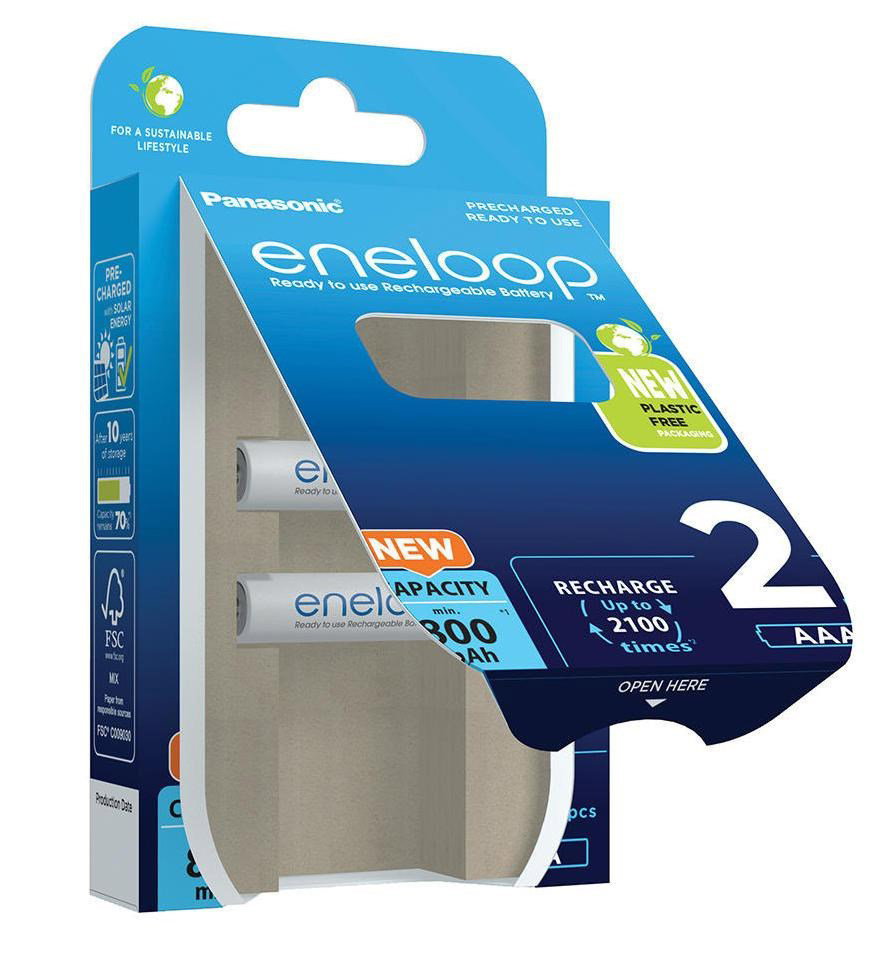Rechargeable batteries PANASONIC ENELOOP AAA 800 mAh 2 szt (BK-4MCDE/2CP)