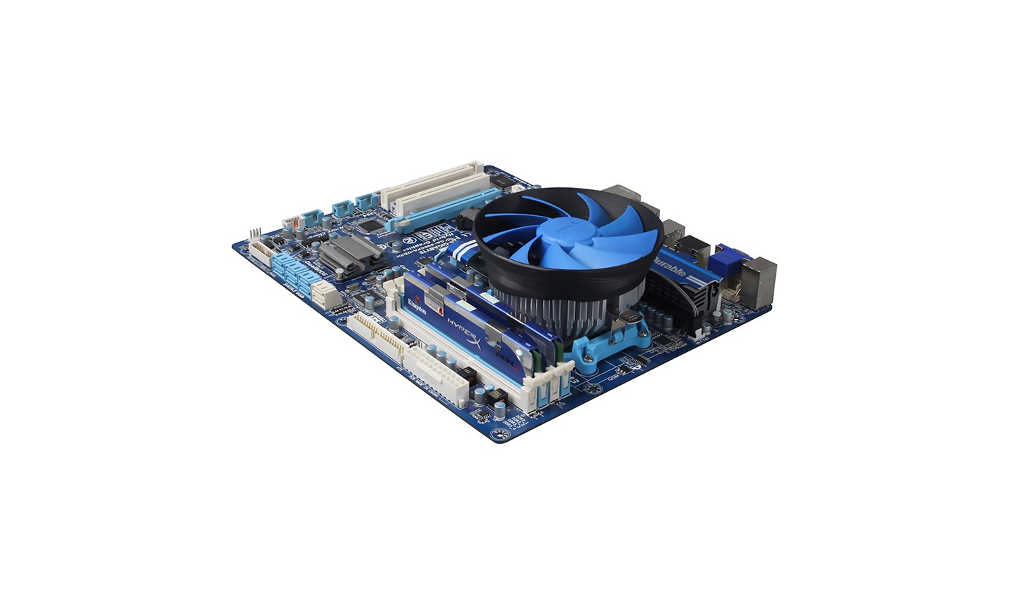 DeepCool Gamma Archer Processor Air cooler 12 cm Aluminium, Black, Blue 1 pc(s)
