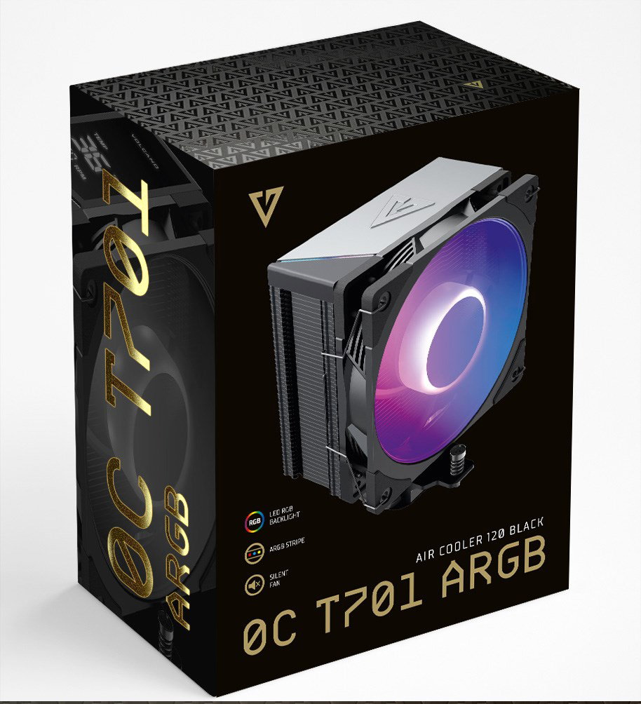MODECOM Volcano 0C T701 ARGB Processor Air cooler 12 cm Black