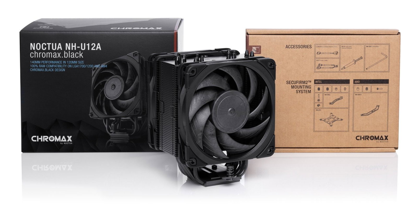 Noctua NH-U12A Processor Air cooler 12 cm Black 1 pc(s)
