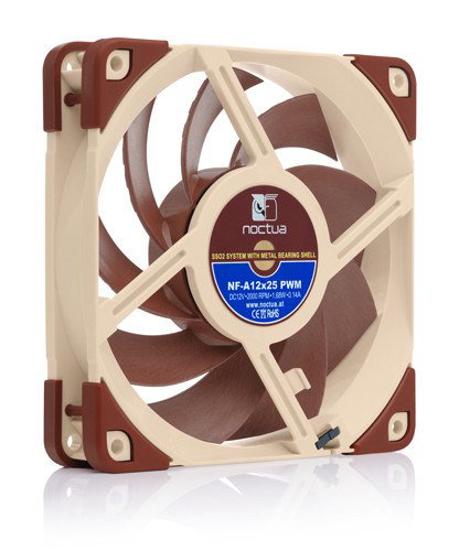 Noctua NF A12x25 PWM Computer case Fan 12 cm Beige, Red