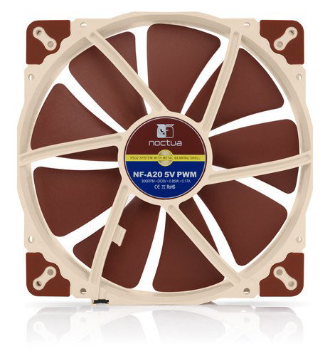 Noctua NF A20 5V PWM Computer case Fan 20 cm Beige, Red