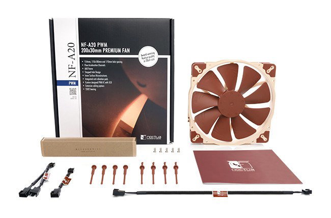 Noctua NF-A20 PWM Computer case Fan 20 cm Beige, Brown