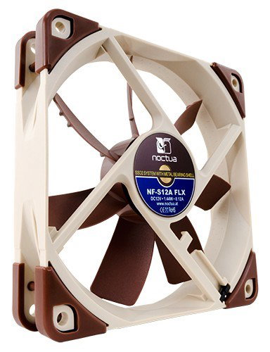 Noctua NF-S12A FLX Computer case Fan 12 cm Beige, Brown