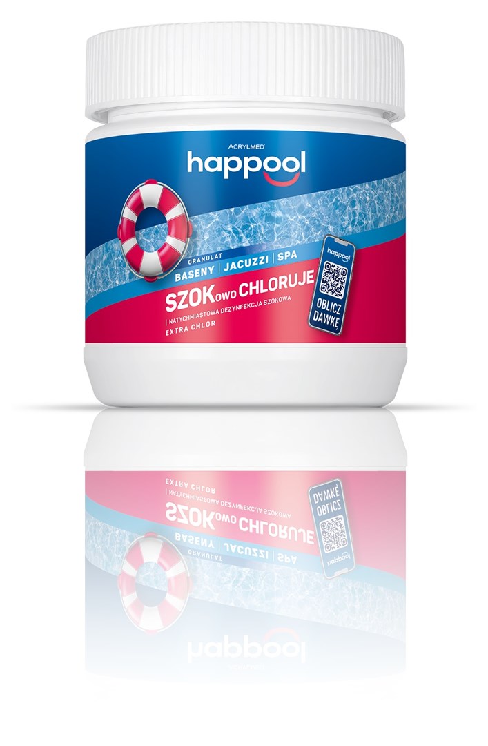 Acrylmed EXTRA CHLOR Granules for controlling algae, fungi and bacteria in swimming pools, 0,4 kg