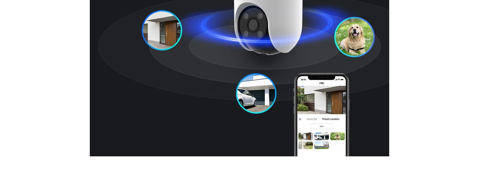 EZVIZ H8c Turret IP security camera Indoor & outdoor 1920 x 1080 pixels Ceiling/wall