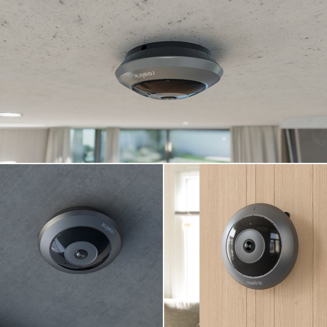 Reolink Fisheye Series P520 - 6MP Indoor Fisheye PoE Camera, 360 View, Multiple Display Modes, Person Detection