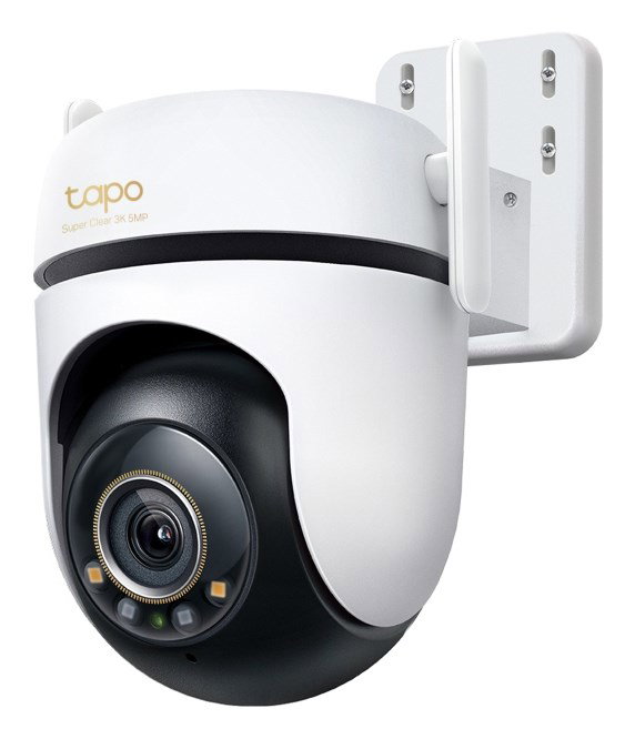 TP-Link Outdoor Pan/Tilt Security Wi-Fi Camera SPEC: 3K 5MP (2880x1620), 2.4 GHz, 2 External Antennas, 1 Ethernet Port, Horizontal 360