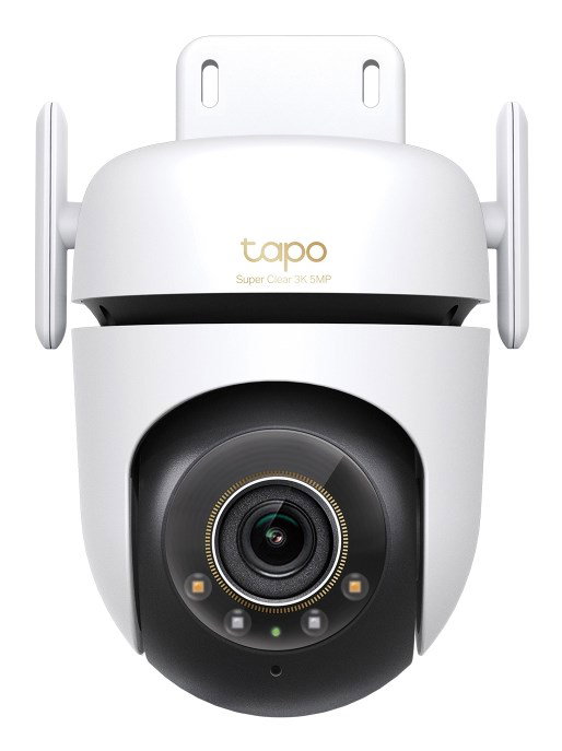 TP-Link Outdoor Pan/Tilt Security Wi-Fi Camera SPEC: 3K 5MP (2880x1620), 2.4 GHz, 2 External Antennas, 1 Ethernet Port, Horizontal 360