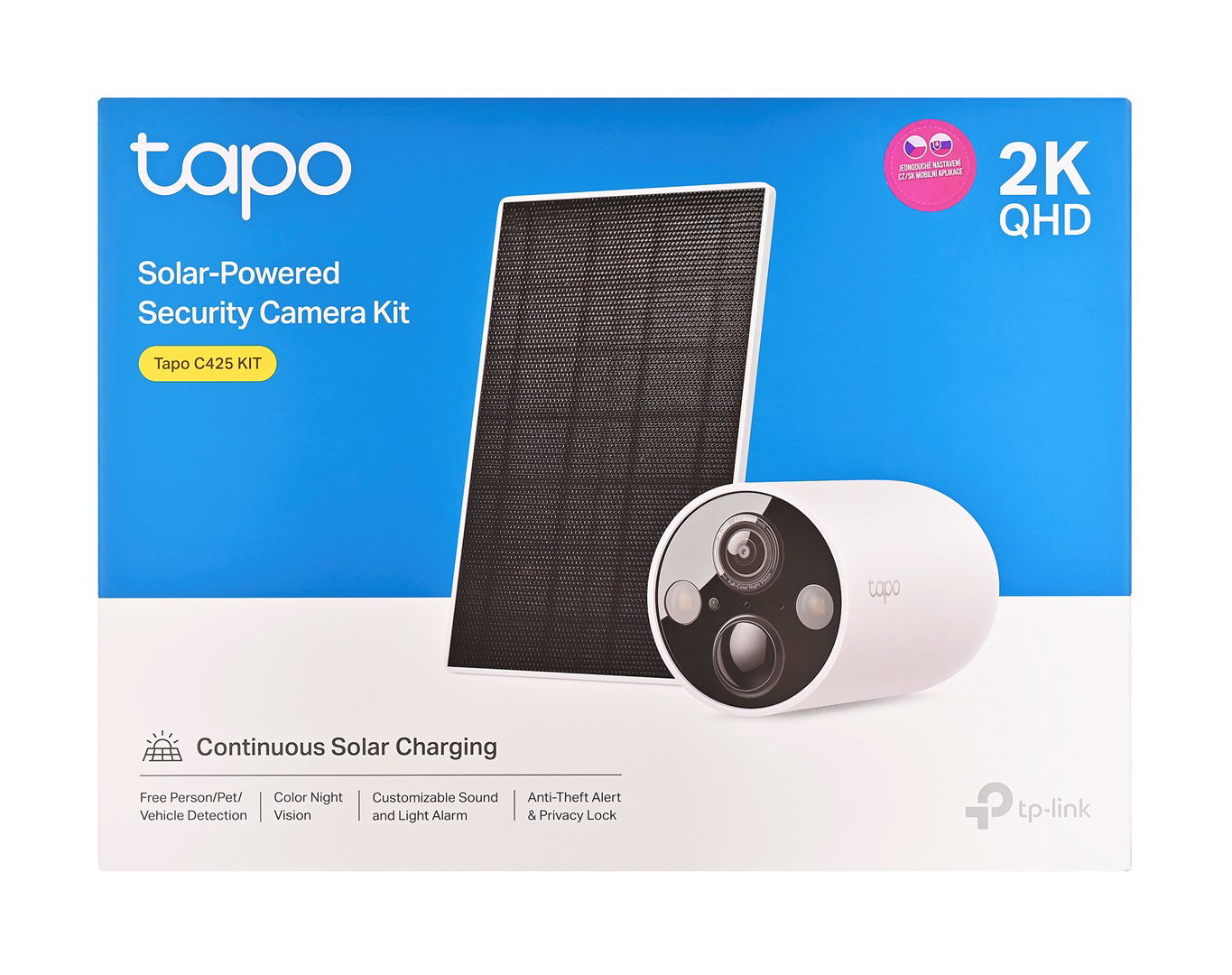 TP-Link Tapo Solar-Powered Security Camera Kit 1 C425, 1 A201