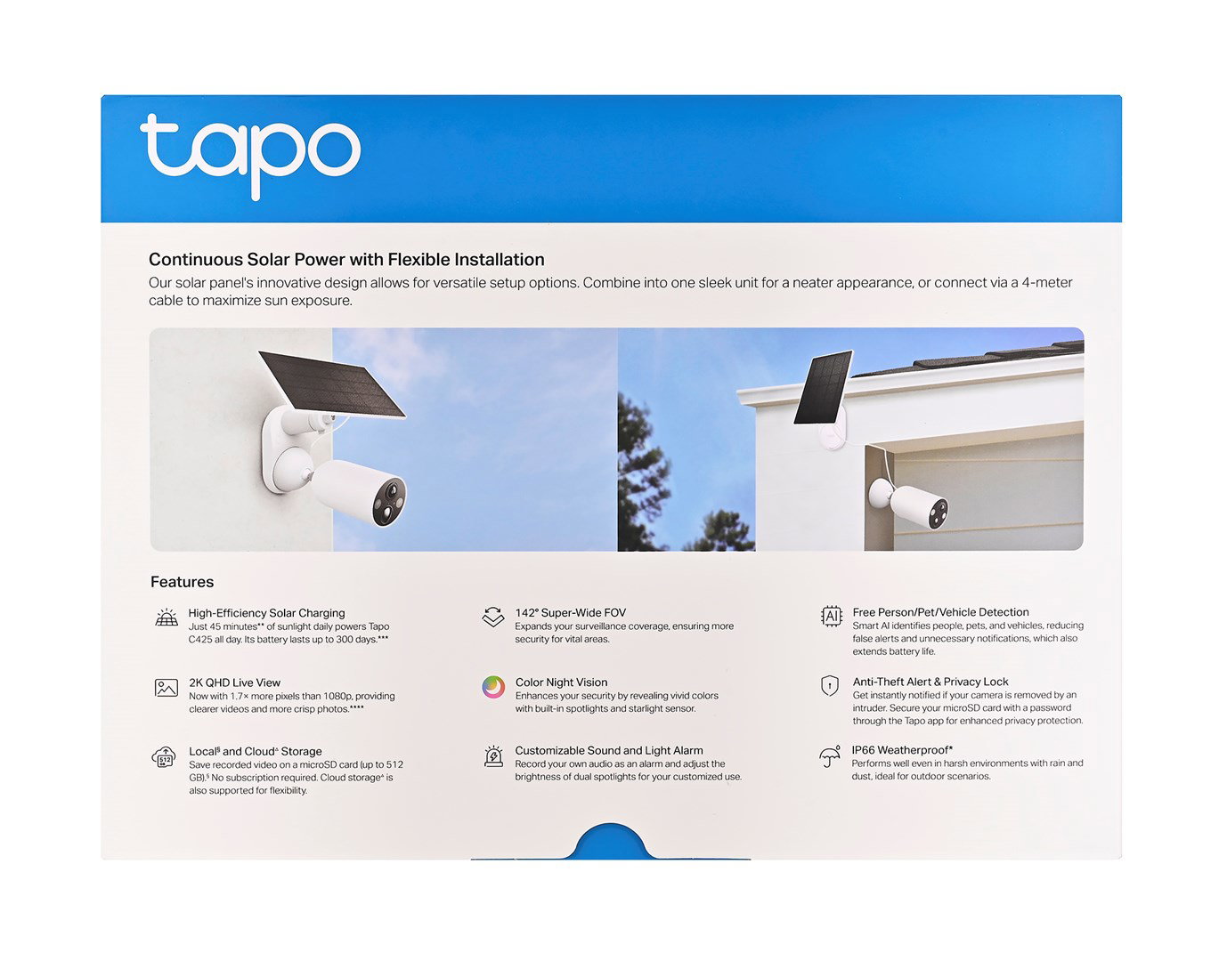 TP-Link Tapo Solar-Powered Security Camera Kit 1 C425, 1 A201