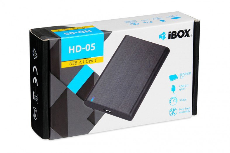 iBox HD-05 HDD/SSD enclosure Black 2.5