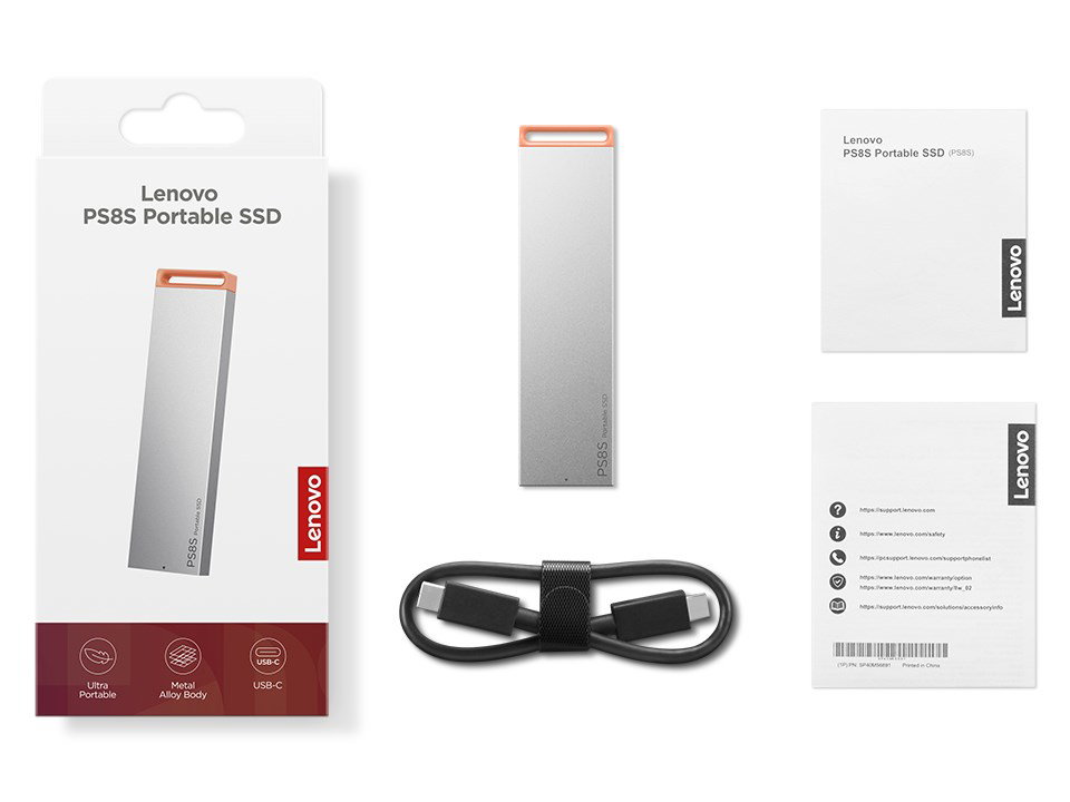 Lenovo 4XB1T88413 external solid state drive 2 TB USB Type-C 3.2 Gen 2 (3.1 Gen 2) Grey
