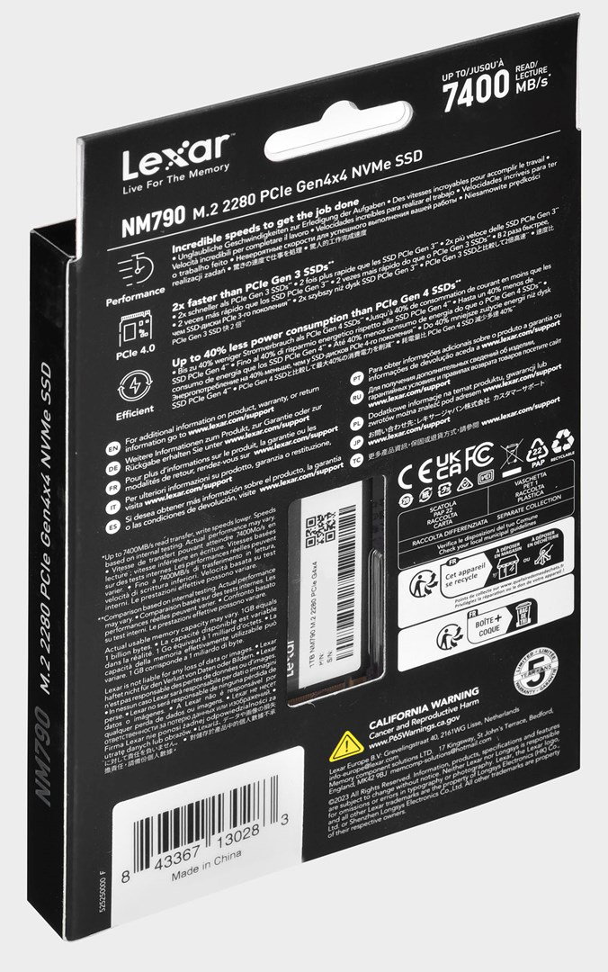 Lexar NM790 M.2 1 TB PCI Express 4.0 SLC NVMe
