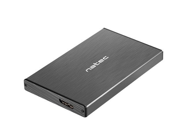 NATEC RHINO GO enclosure USB 3.0 for 2.5 SATA HDD/SSD, black Aluminum