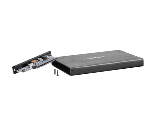 NATEC RHINO GO enclosure USB 3.0 for 2.5 SATA HDD/SSD, black Aluminum