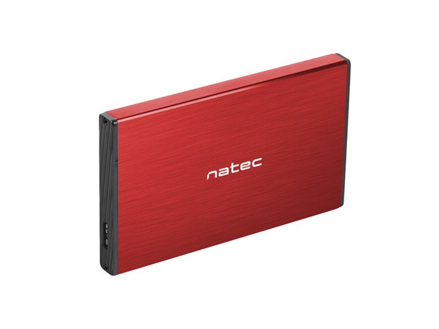 NATEC HDD ENCLOSURE RHINO GO (USB 3.0, 2.5, RED)