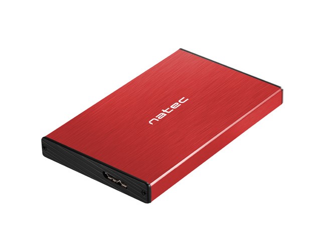 NATEC HDD ENCLOSURE RHINO GO (USB 3.0, 2.5, RED)