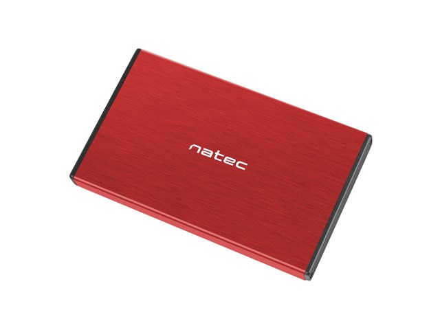 NATEC HDD ENCLOSURE RHINO GO (USB 3.0, 2.5, RED)