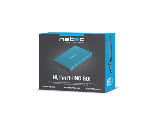 NATEC CASE HDD RHINO GO (USB 3.0, 2.5, BLUE)