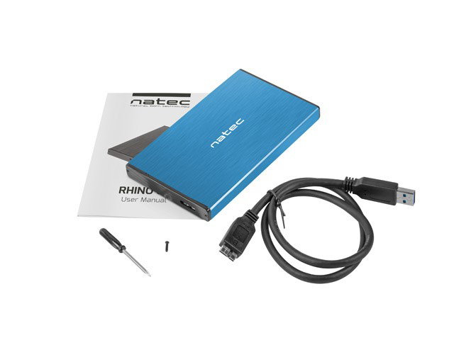 NATEC CASE HDD RHINO GO (USB 3.0, 2.5, BLUE)