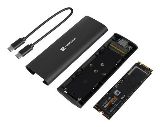 NATEC NKZ-2286 storage drive enclosure SSD enclosure Black M.2