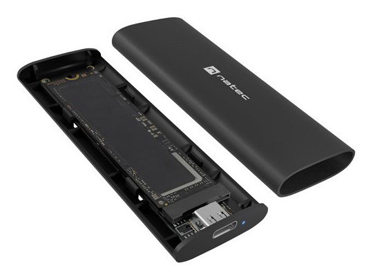 NATEC NKZ-2286 storage drive enclosure SSD enclosure Black M.2