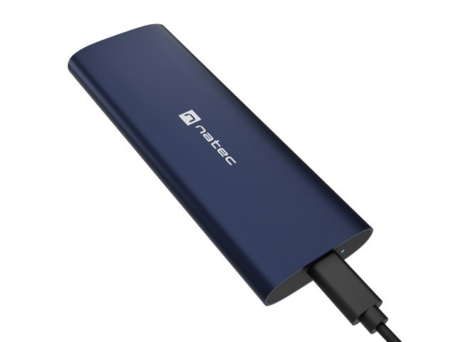 NATEC RHINO M.2 NVME LITE EXTERNAL SSD ENCLOSURE USB-C 3.2 GEN 2 STEEL NAVY