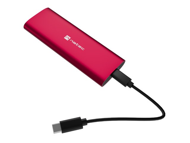 NATEC RHINO M.2 NVME LITE EXTERNAL SSD ENCLOSURE USB-C 3.2 GEN 2 RUBY RED