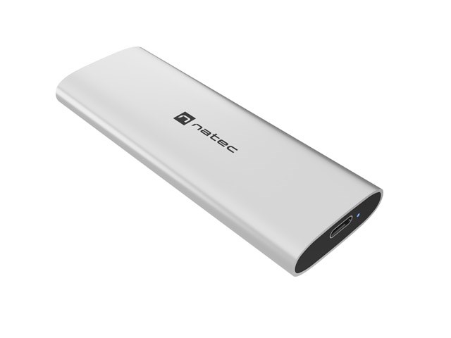 NATEC RHINO M.2 NVME LITE EXTERNAL SSD ENCLOSURE USB-C 3.2 GEN 2 ARCTIC SILVER